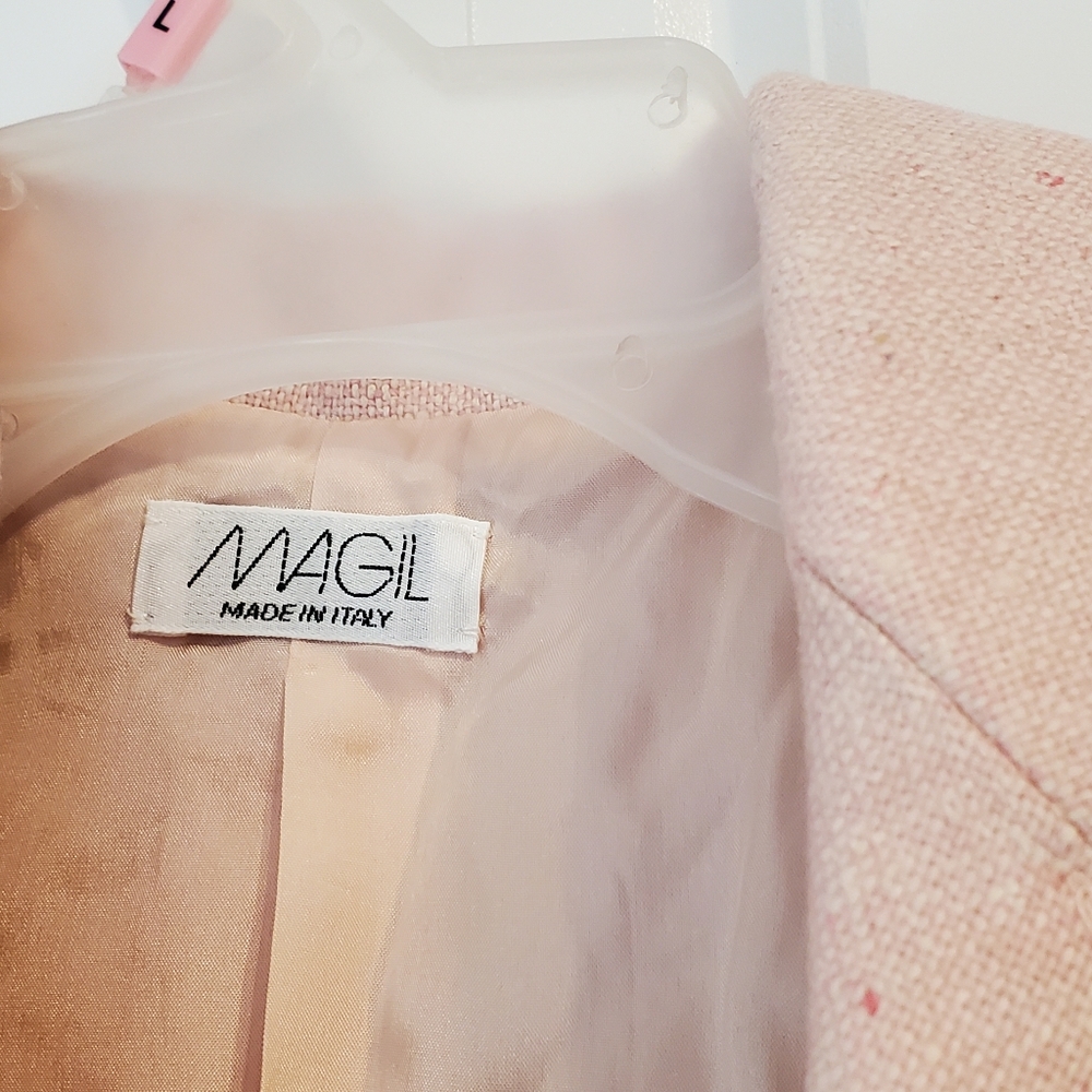NWT-MAGIL BUTTON'S UP YOUTH GIRLS PEACHY PINK BLAZER JACKET- ITALY10- - Picture 3 of 15